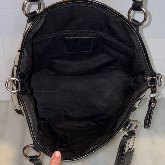 Coach Purse Handbag Y2K Pocketbook Jacquard Signature Logo Satchel Shoulder Bag - Picture 12 of 16